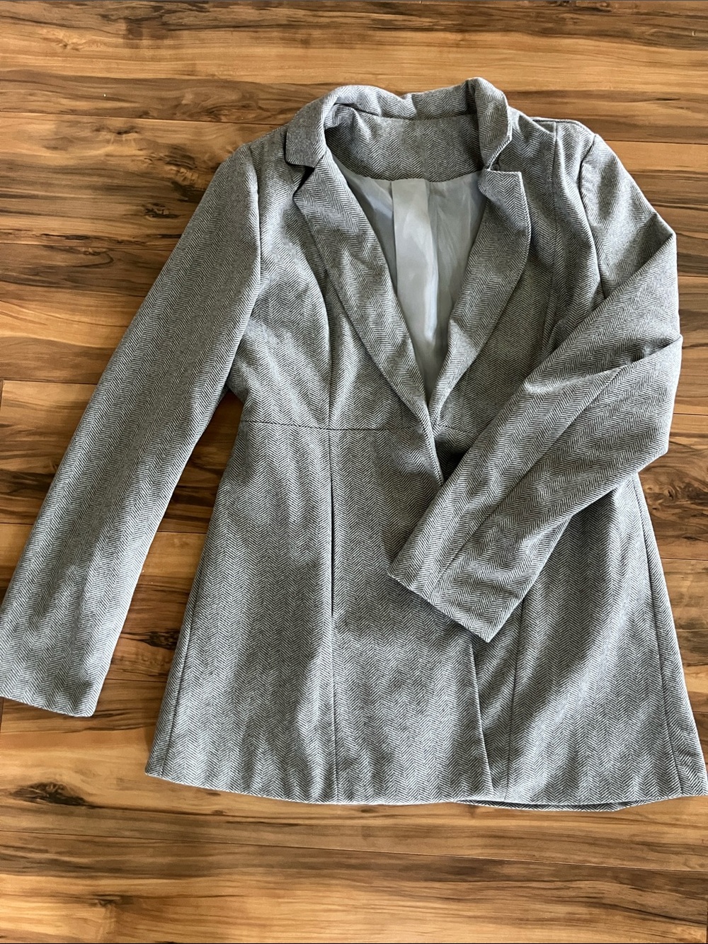 Women's Gray Tailored Blazer Jacket